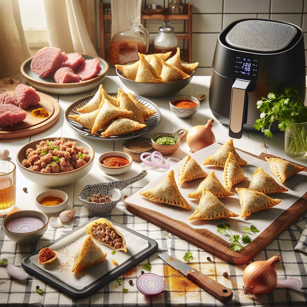 Air-Fried Lamb Samosas
