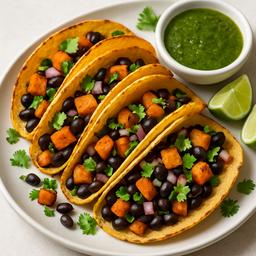 NEW - Crispy Sweet Potato and Black Bean Tacos