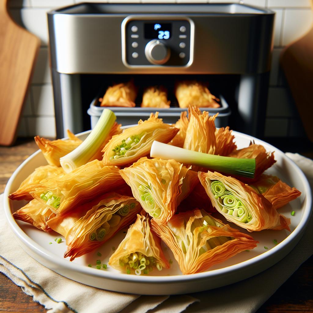 Crispy Leek Filo Pastries