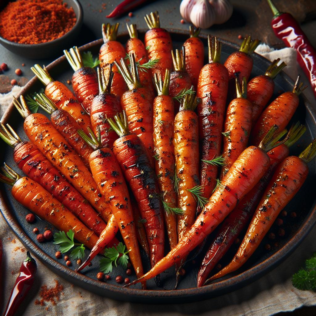 Smoky Harissa Roasted Carrots