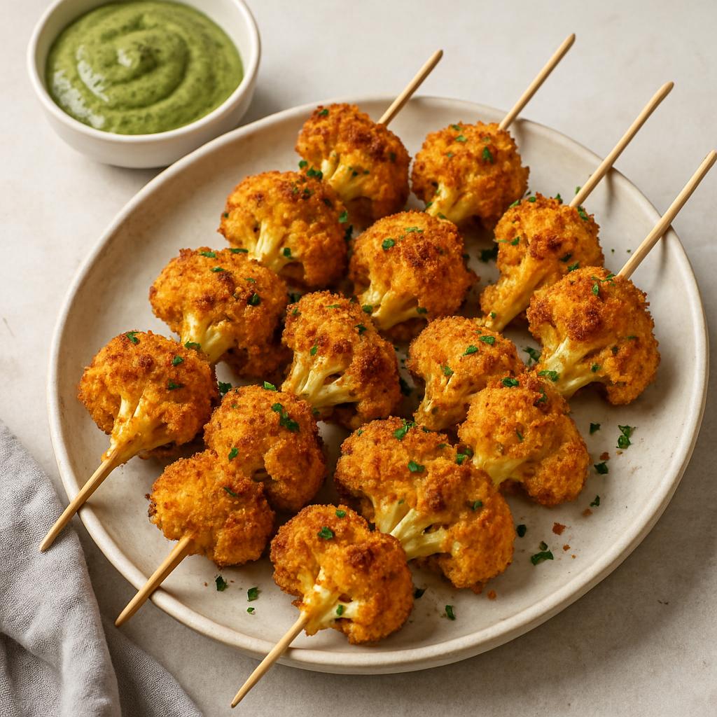 Crispy Cauliflower Skewers