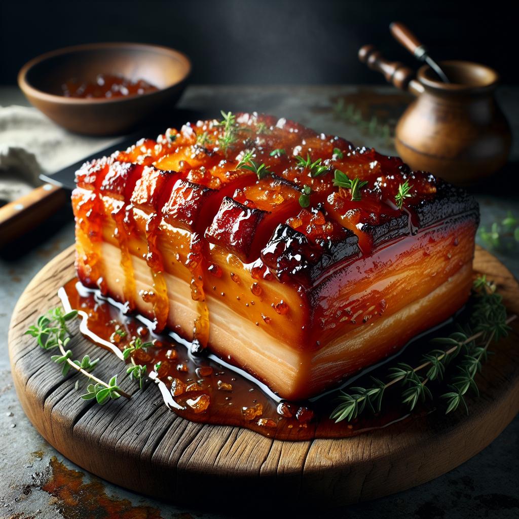 Marmalade Glazed Pork Belly