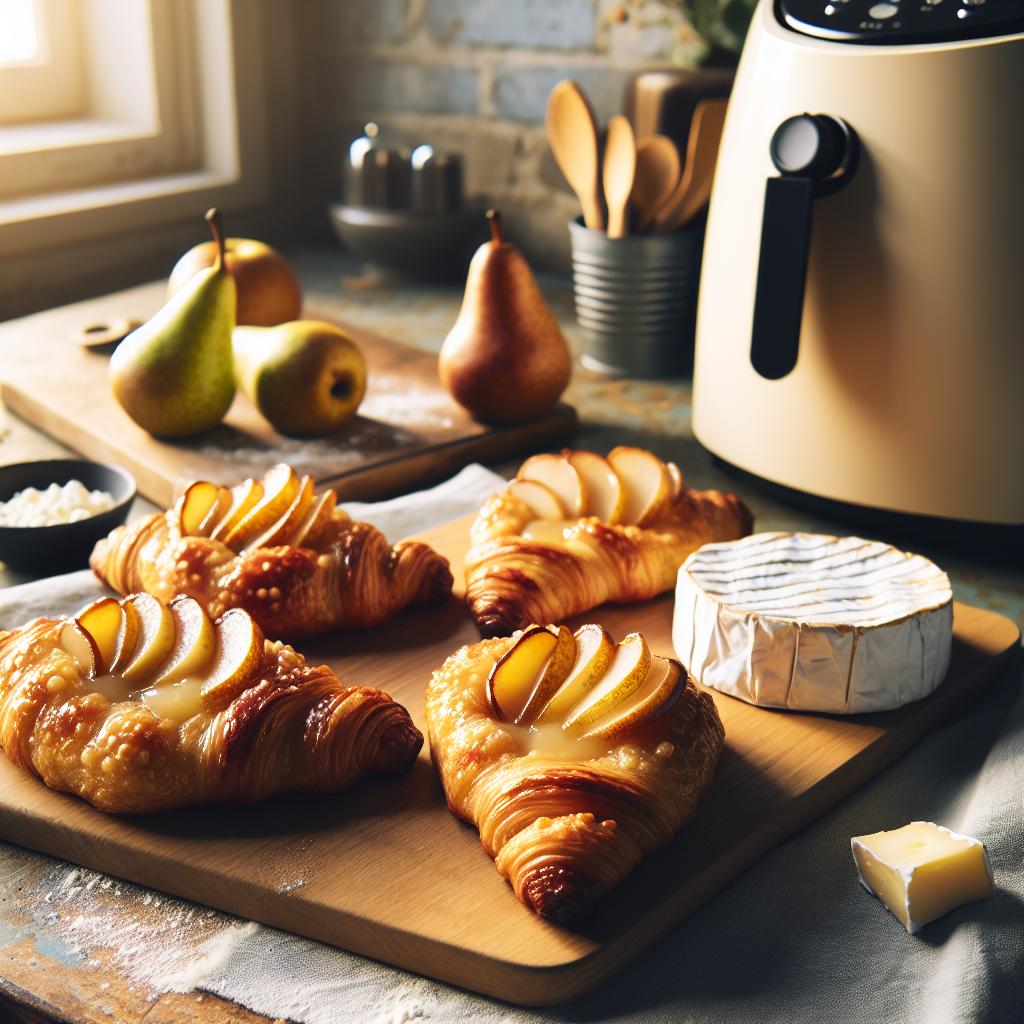 Caramelised Pear and Brie Pastries