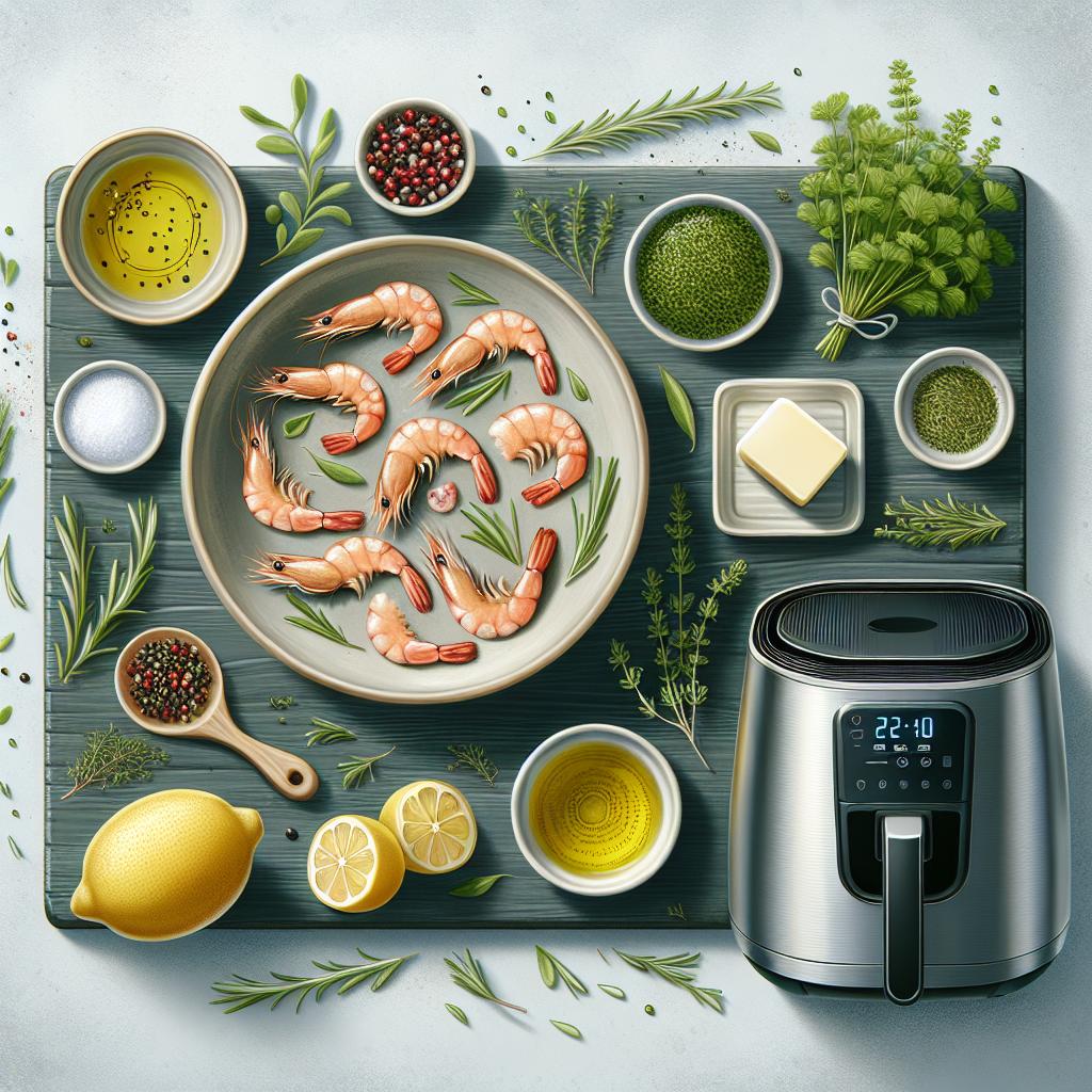 Lemon Herb Butter Prawns