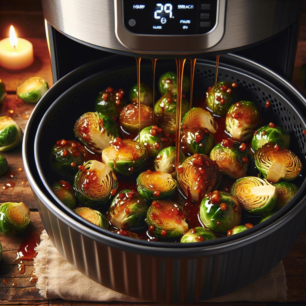 Honey Sriracha Glazed Brussels Sprouts