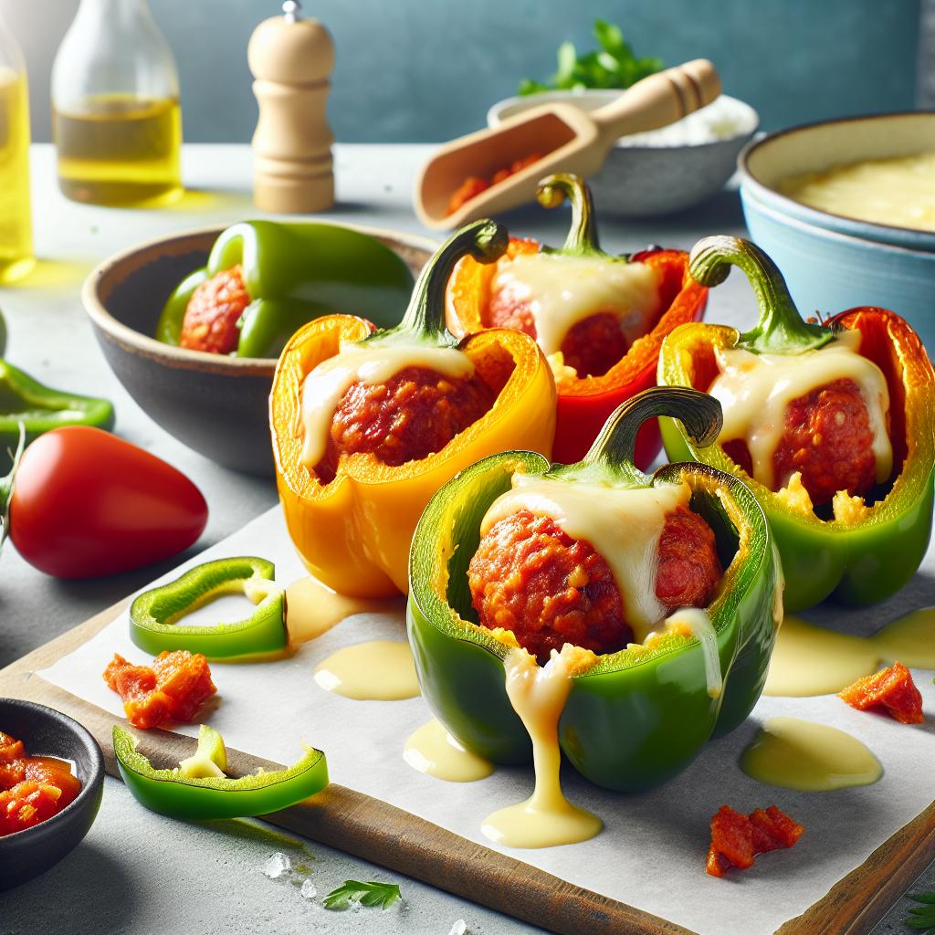 Chorizo and Manchego Stuffed Peppers