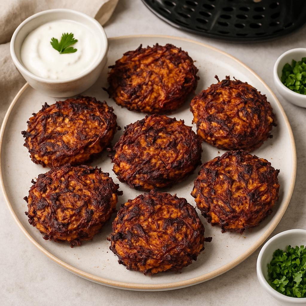 Crispy Pumpkin and Beetroot Fritters