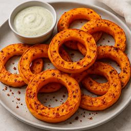 Spicy Roasted Butternut Squash Rings