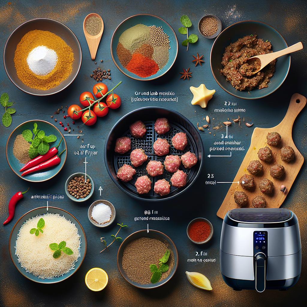 Air Fryer Lamb Koftas