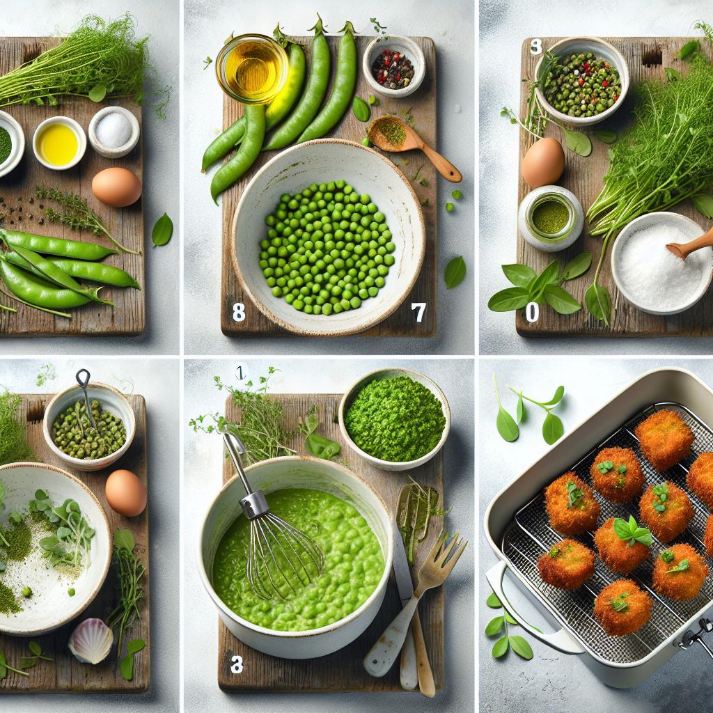 Herb-Infused Air Fryer Mushy Pea Croquettes