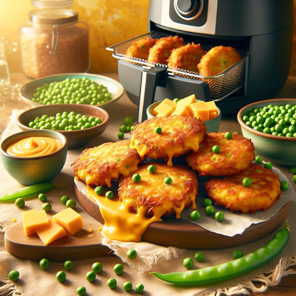 Crispy Cheddar and Pea Fritters