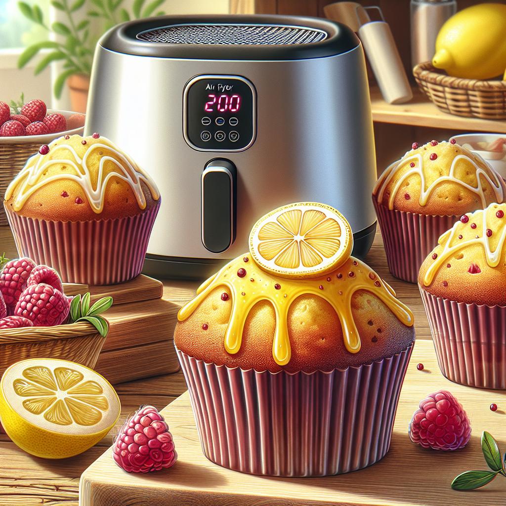 Raspberry Lemon Drizzle Muffins