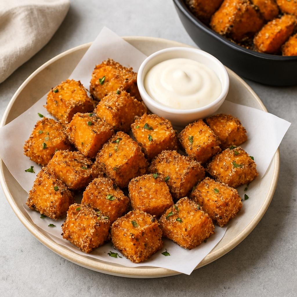 Parmesan-Crusted Sweet Potato Bites