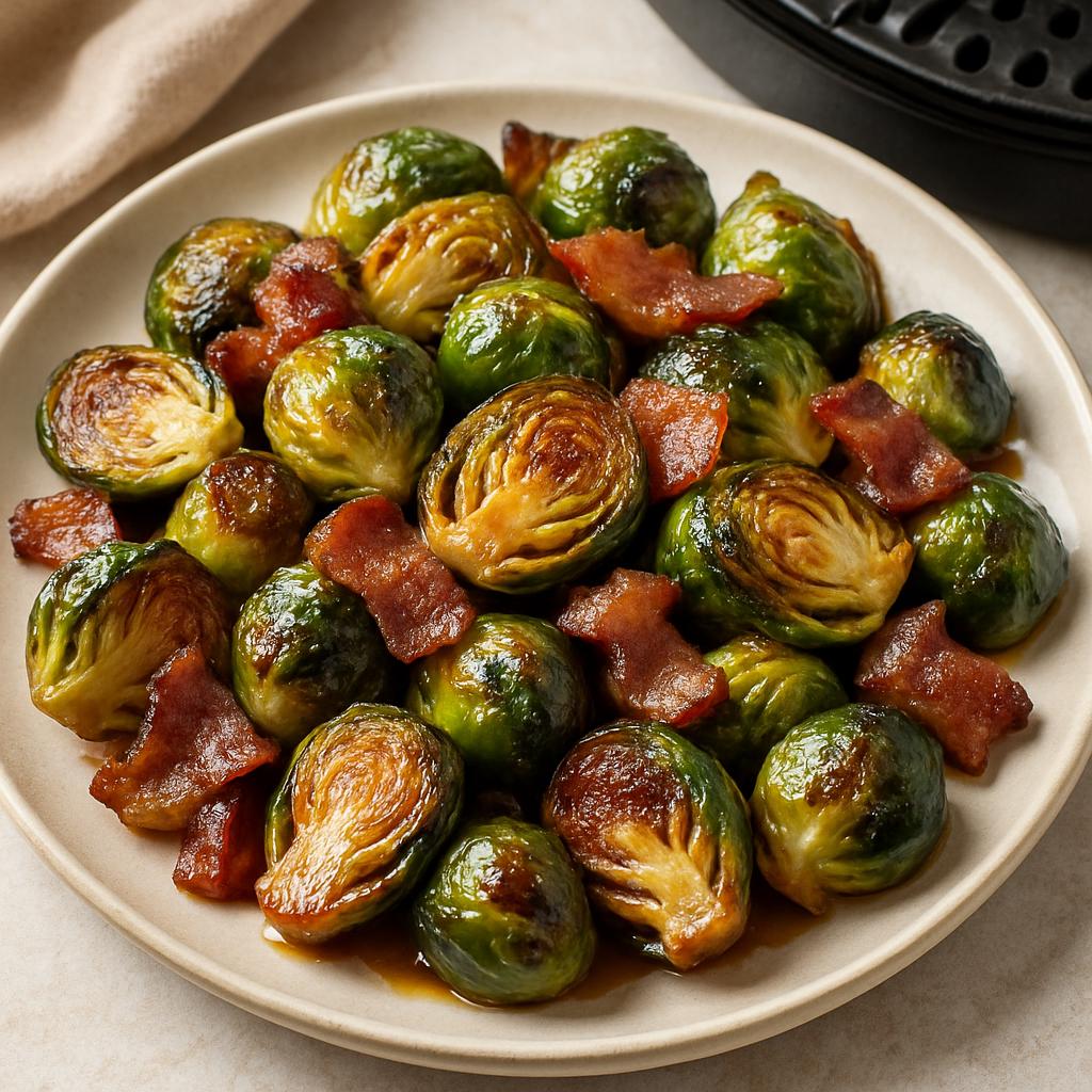 Maple Glazed Brussels Sprouts with Bacon