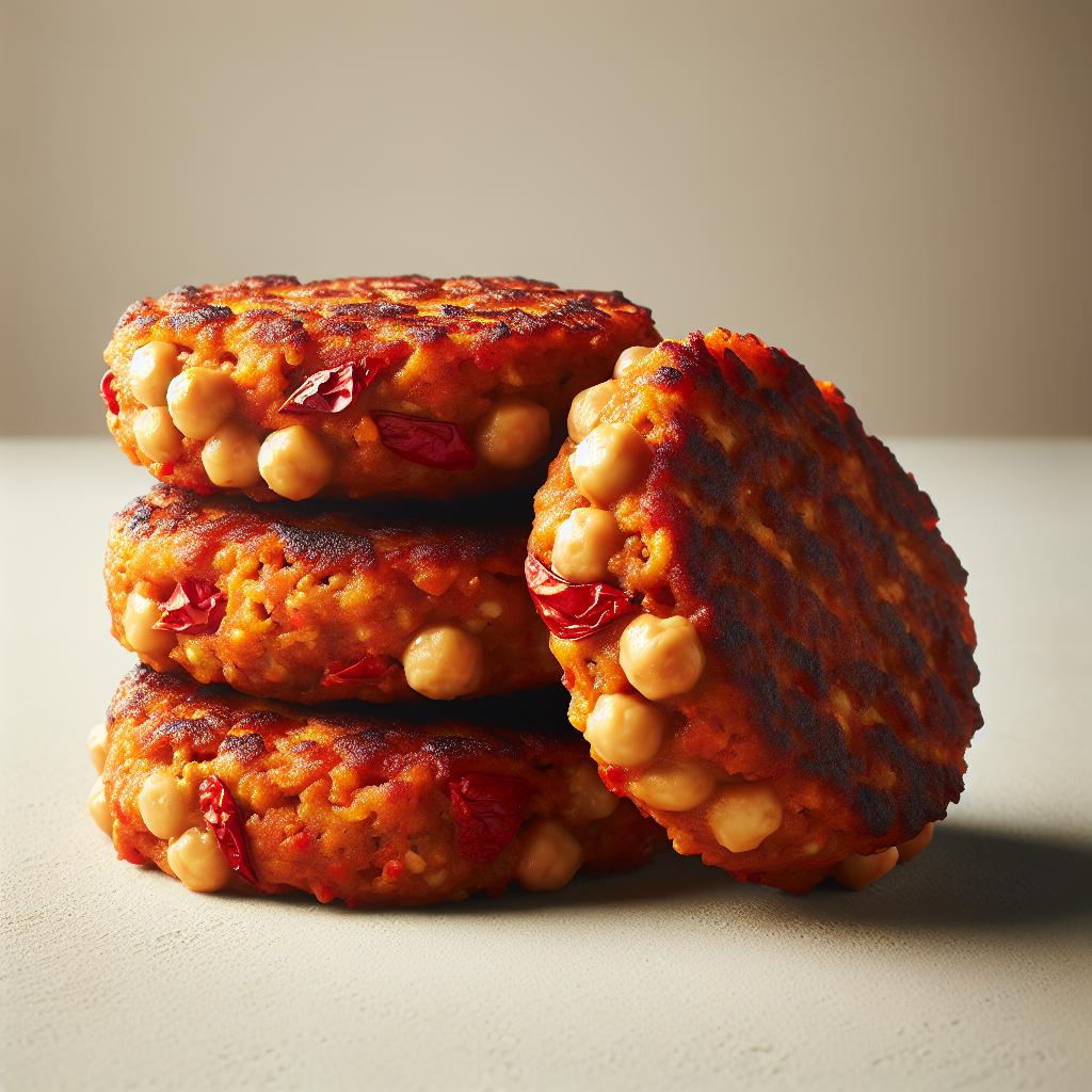 Crispy Chickpea and Red Pepper Patties
