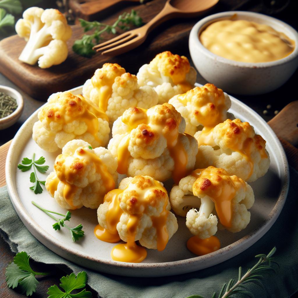 Cheesy Cauliflower Bites