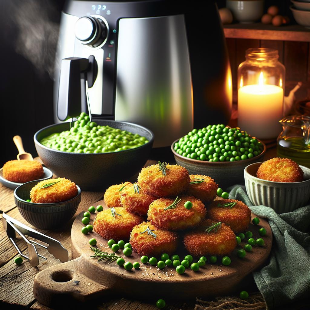 Air Fryer Breaded Mushy Pea Fritters