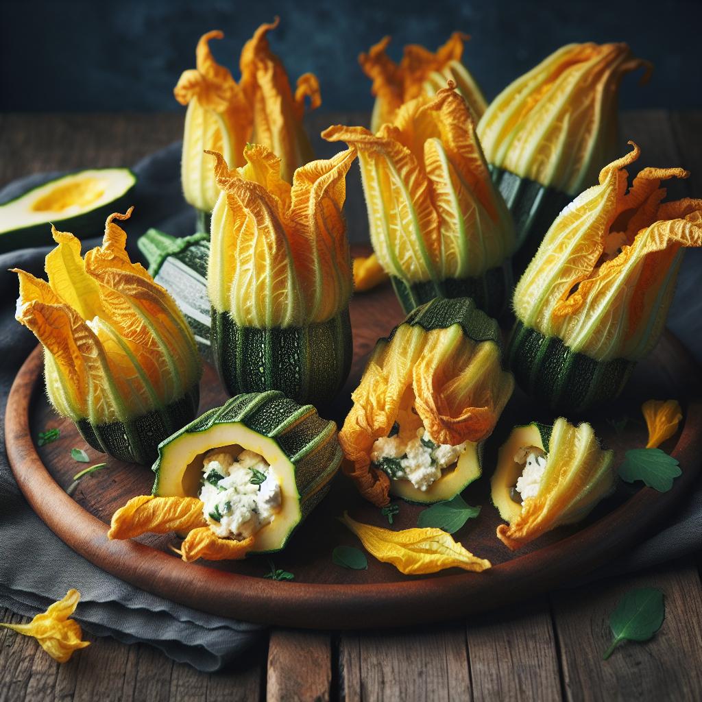 Crispy Stuffed Courgette Flowers