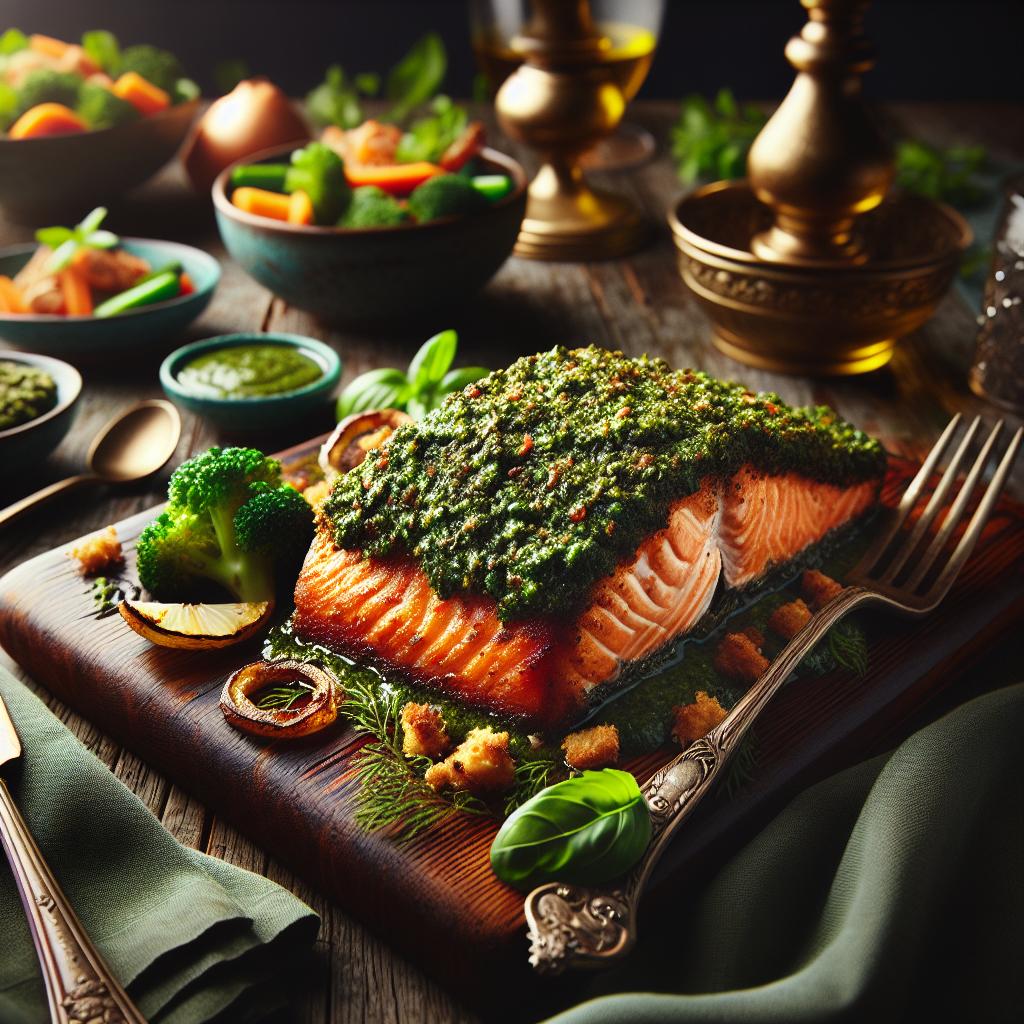 Pesto Crusted Salmon