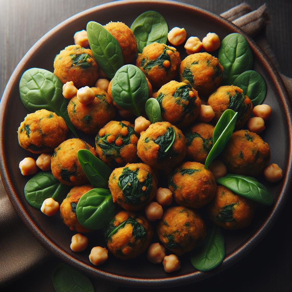 Curry-Spiced Chickpea and Spinach Bites