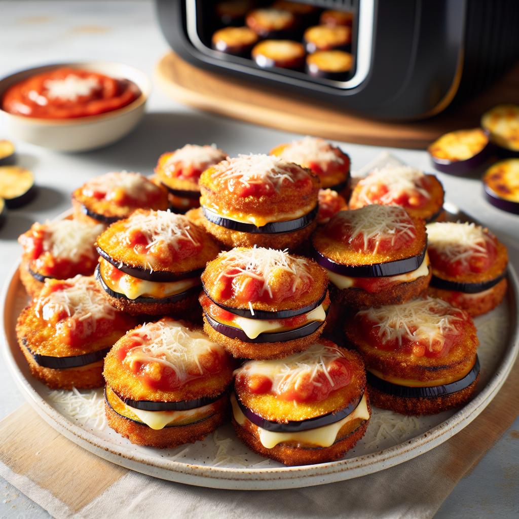 Crispy Eggplant Parmesan Bites