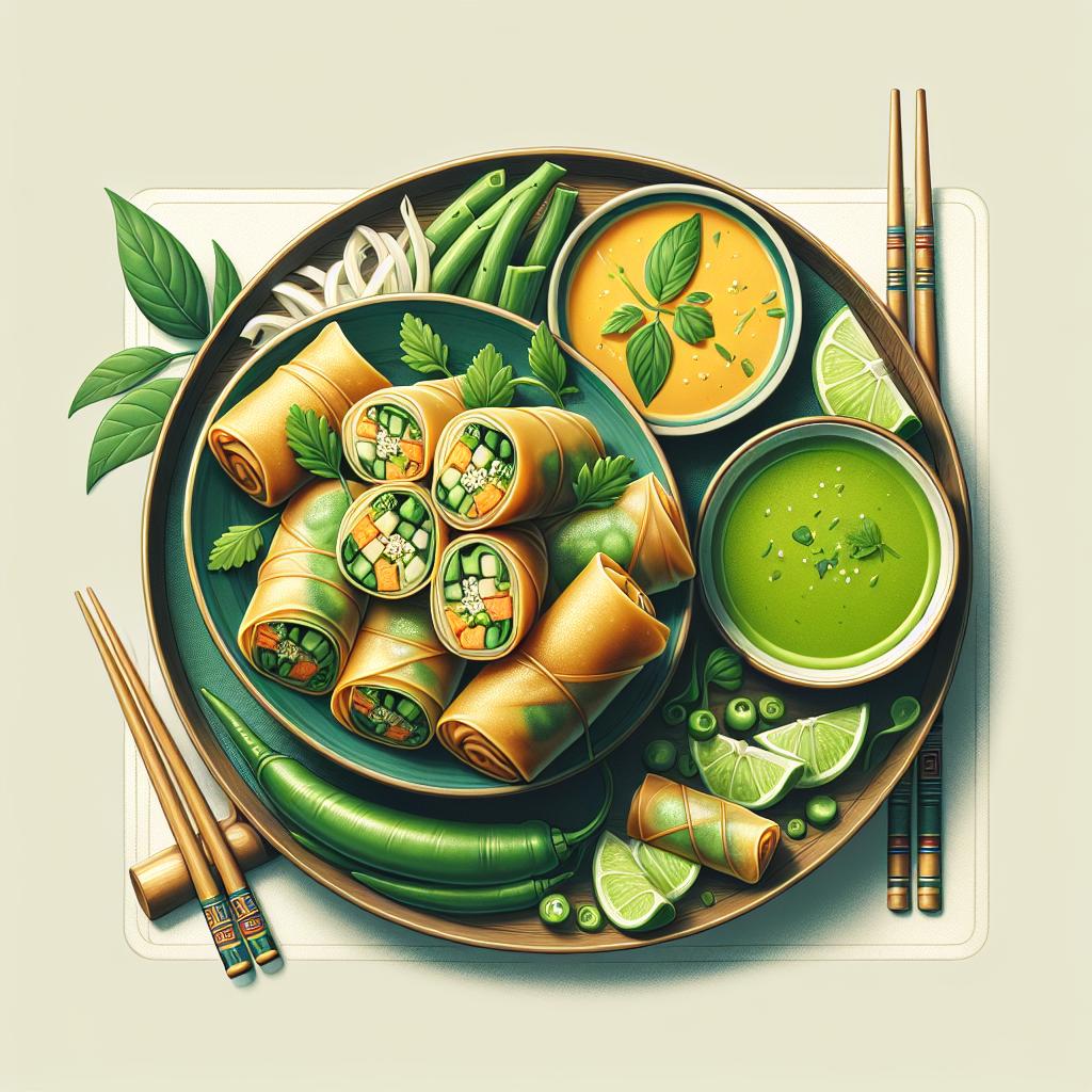 Thai Green Curry Spring Rolls