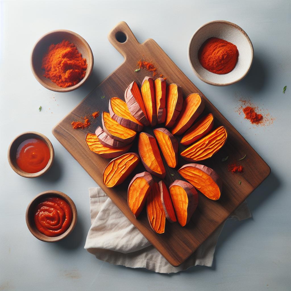 Harissa Roasted Sweet Potatoes
