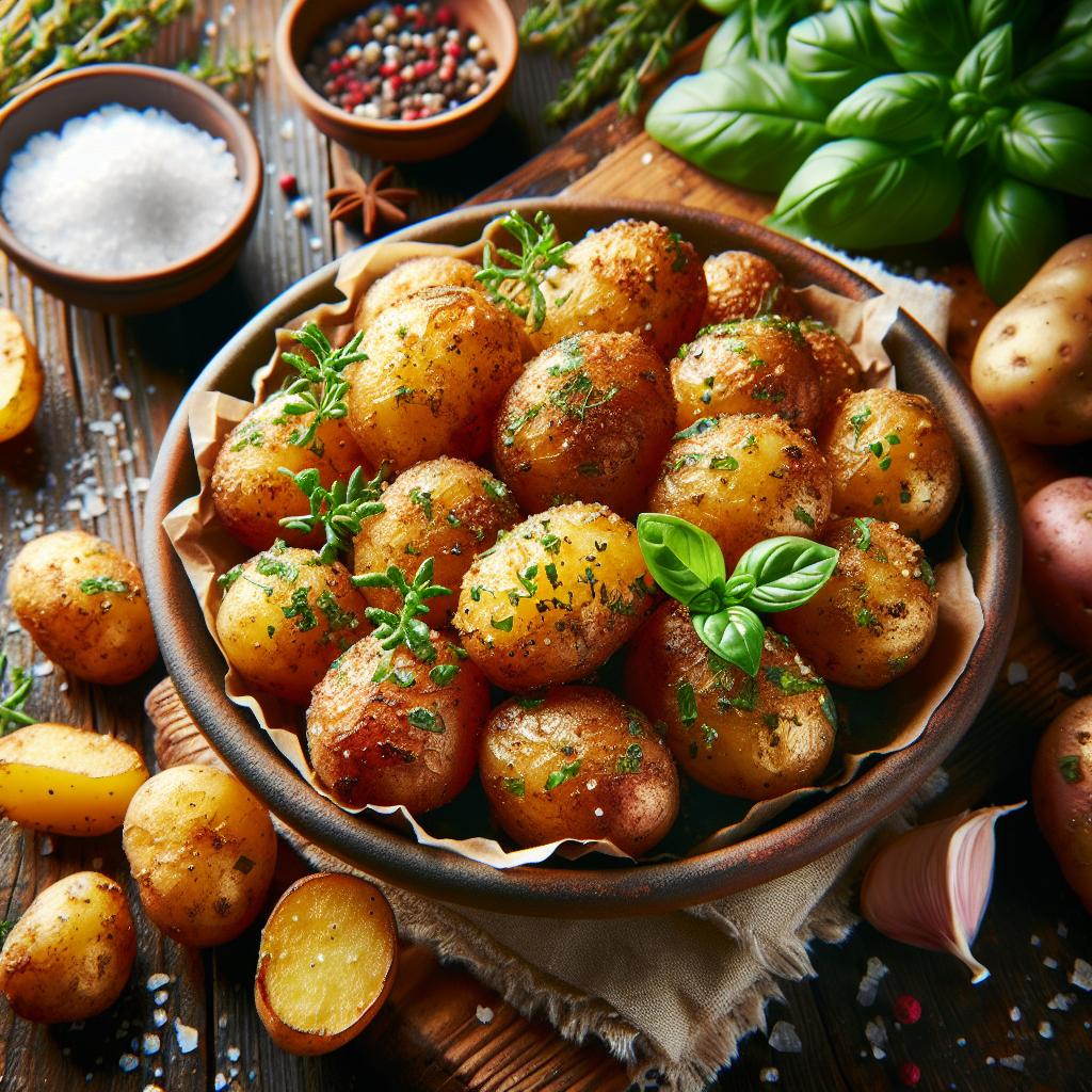 Salt and Herb Crusted New Potatoes