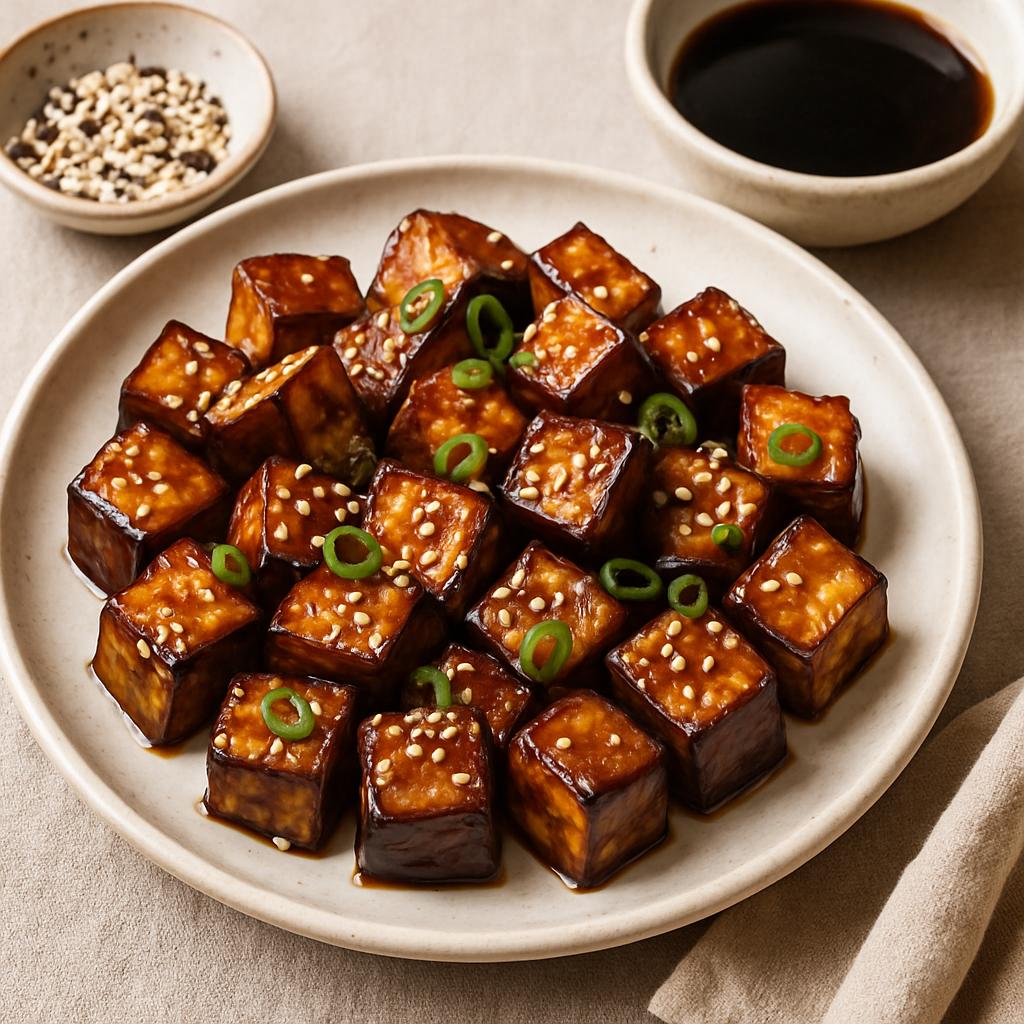 Miso Glazed Aubergine Bites