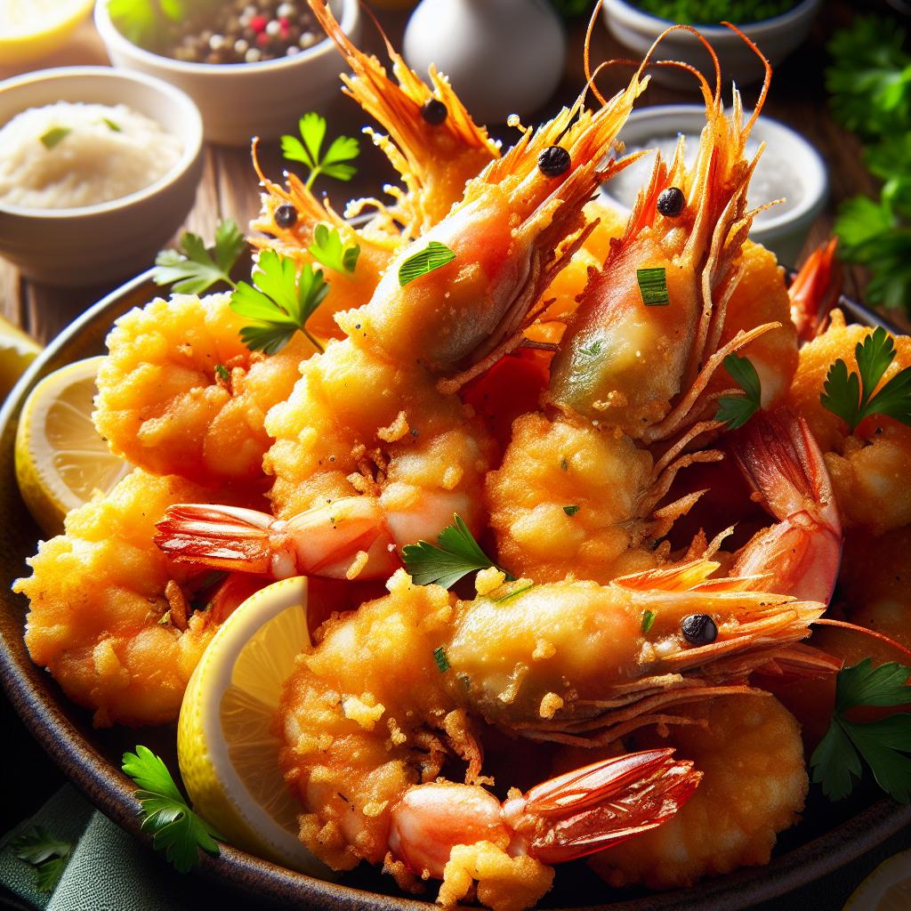 Battered King Prawns