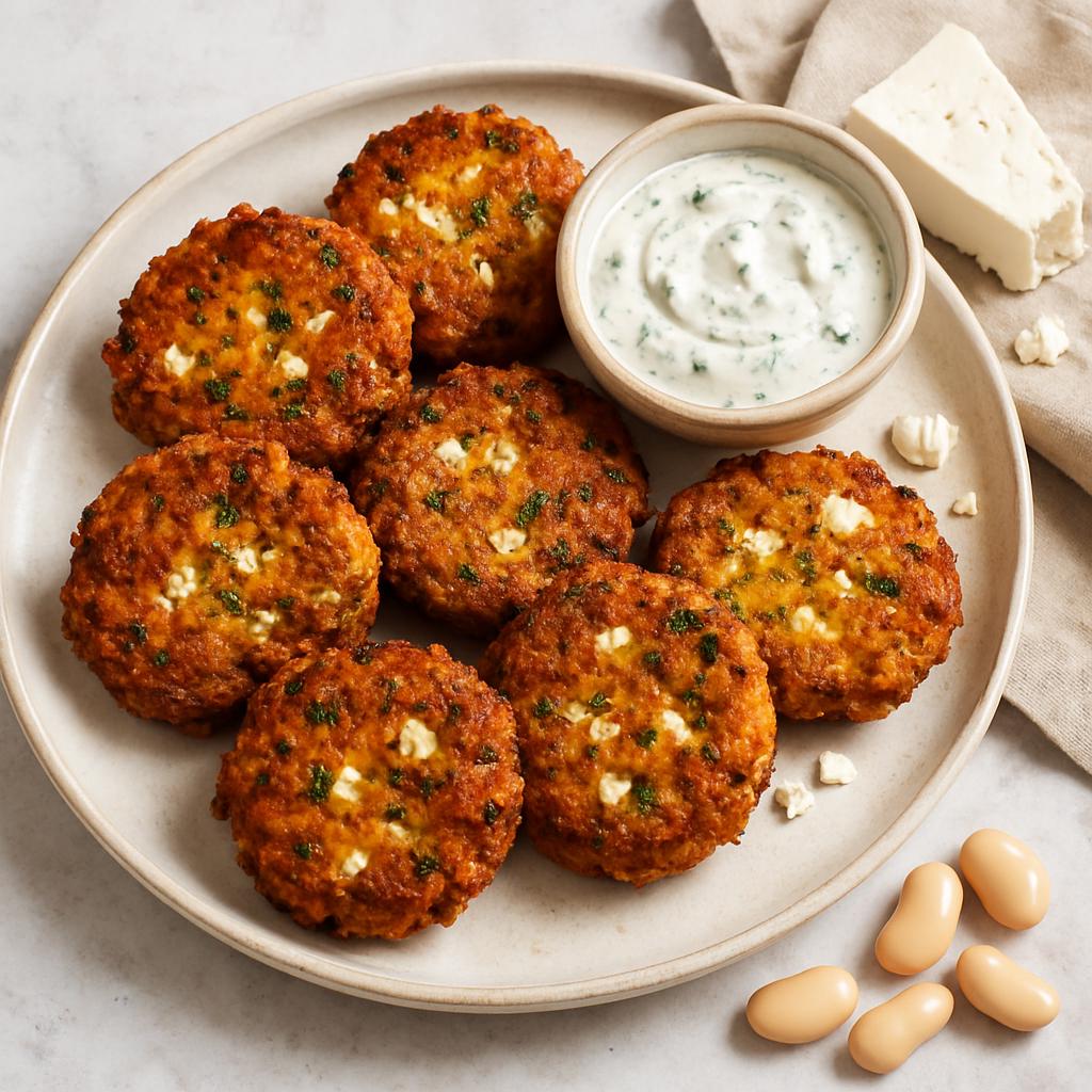 Crispy Butter Bean and Feta Fritters