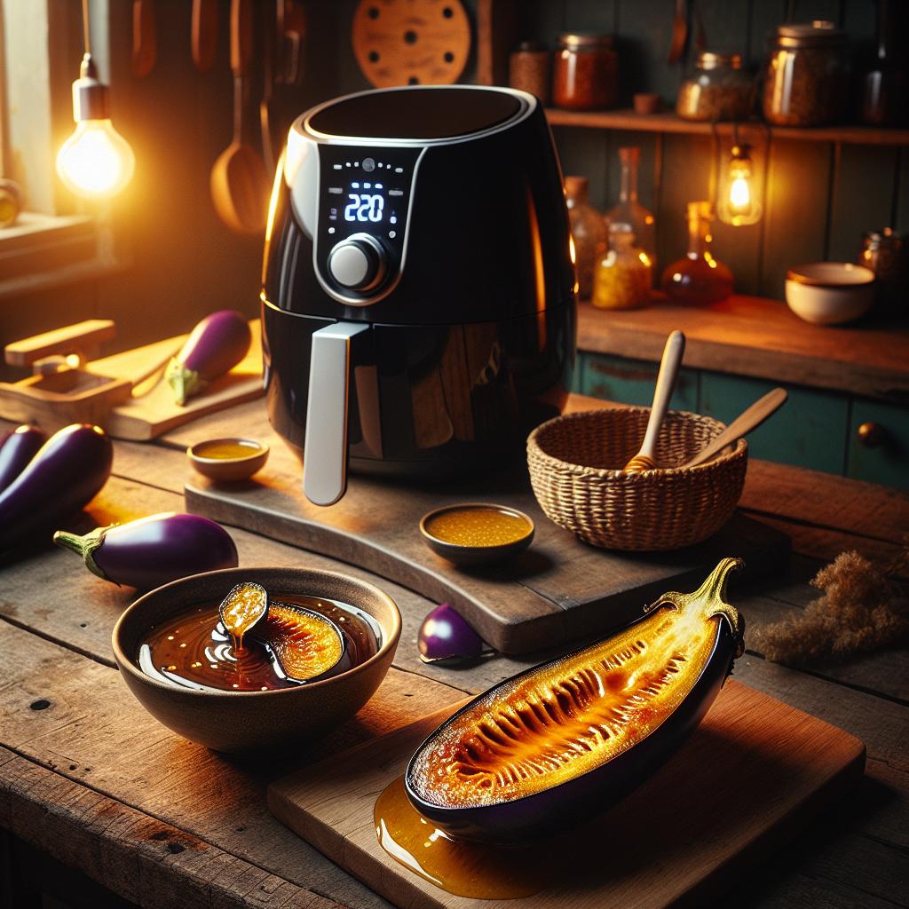 Honey Miso Glazed Aubergine