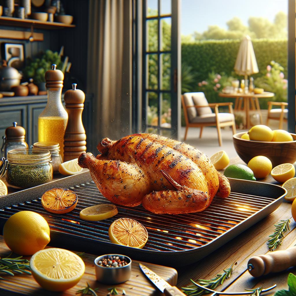 Crispy Grilled Lemon Chicken