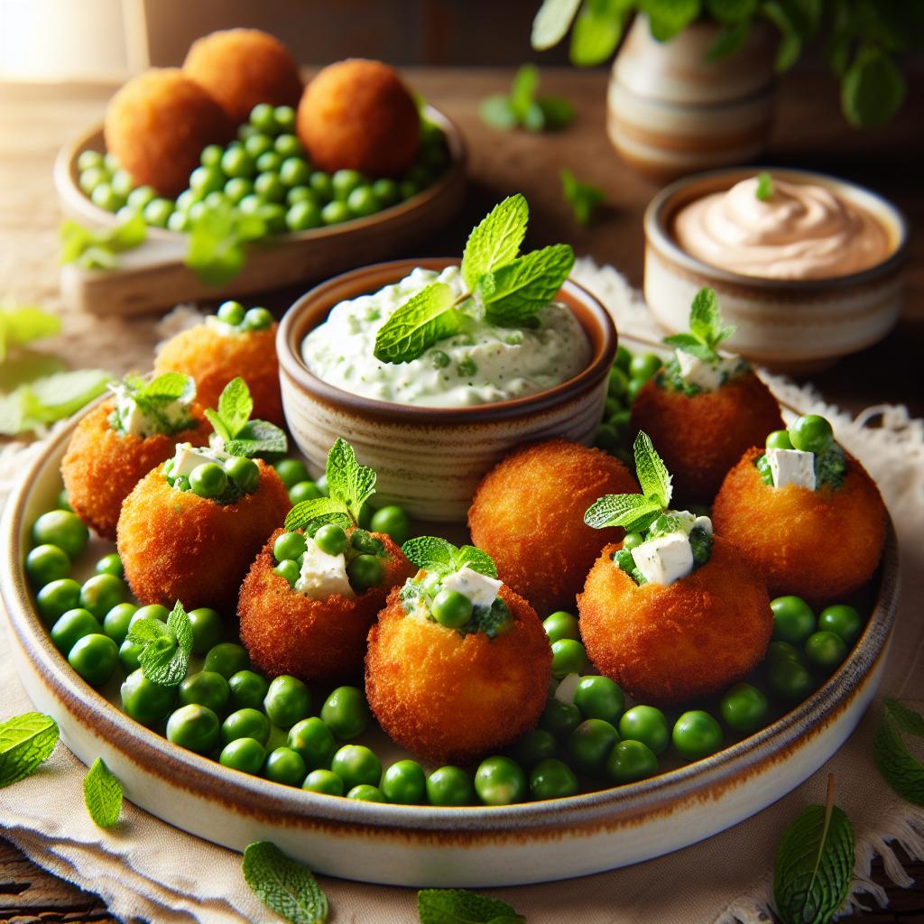 Minted Pea and Feta Croquettes