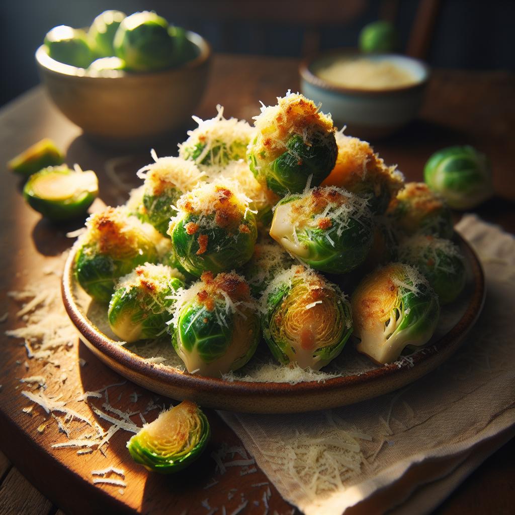 Crispy Parmesan Brussel Sprouts