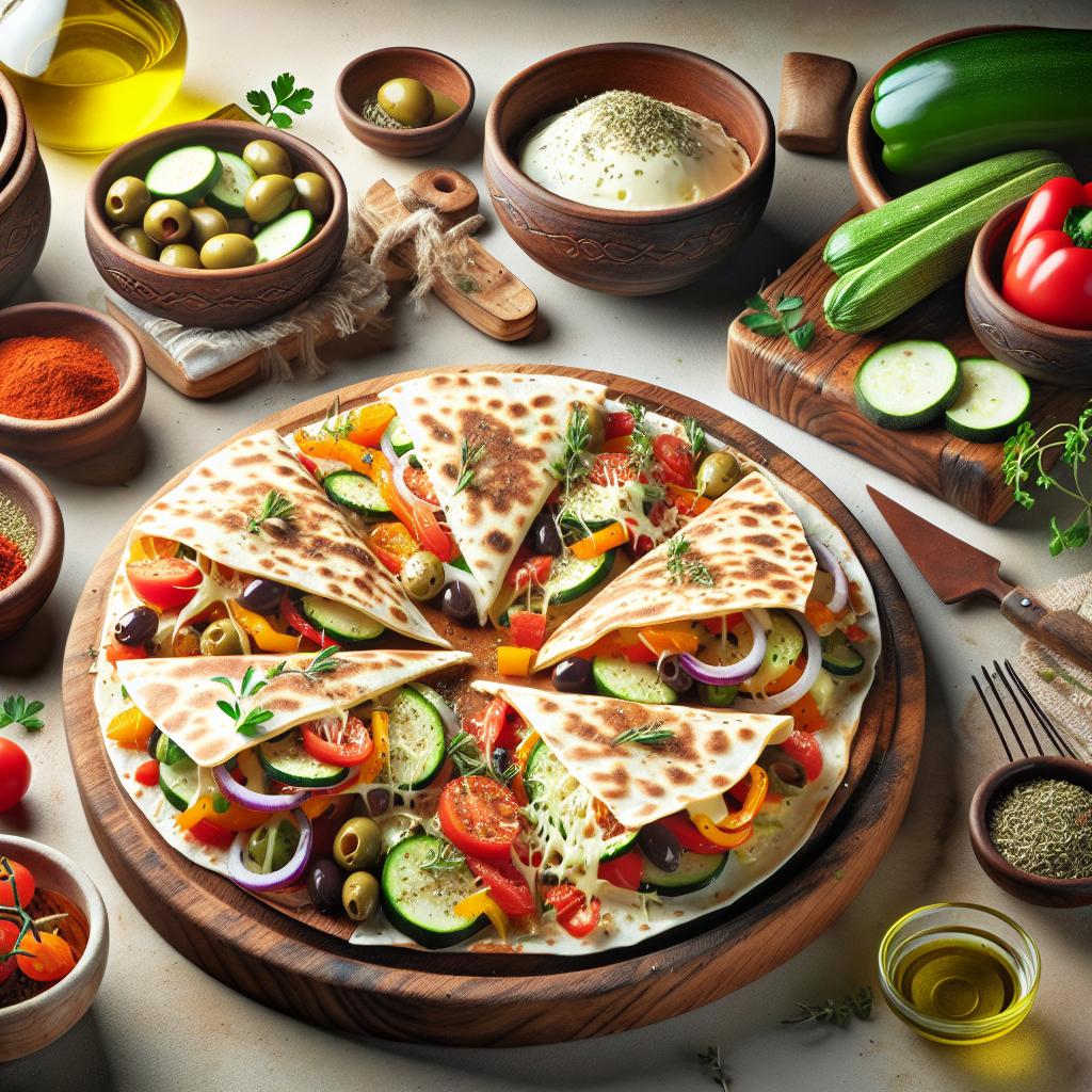 Mediterranean Veggie Quesadillas