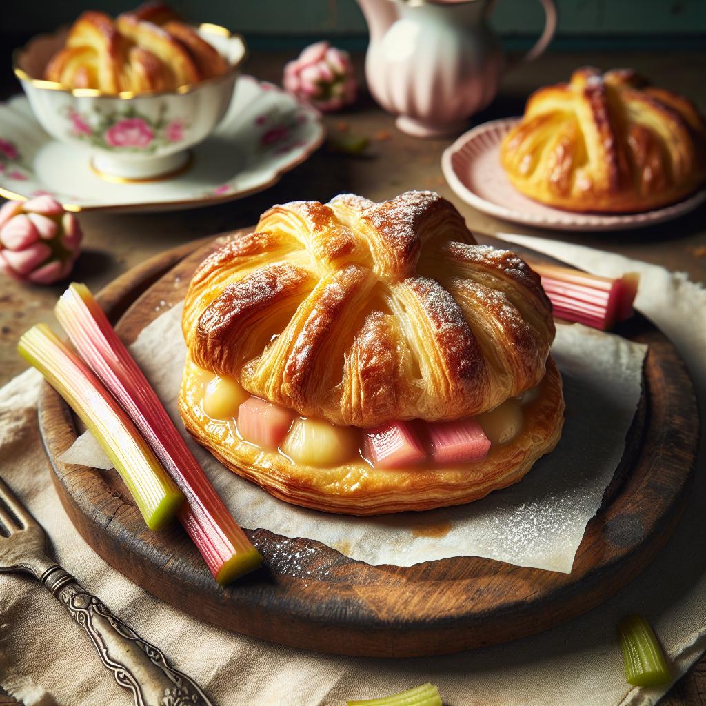 Rhubarb and Custard Puff Pastries