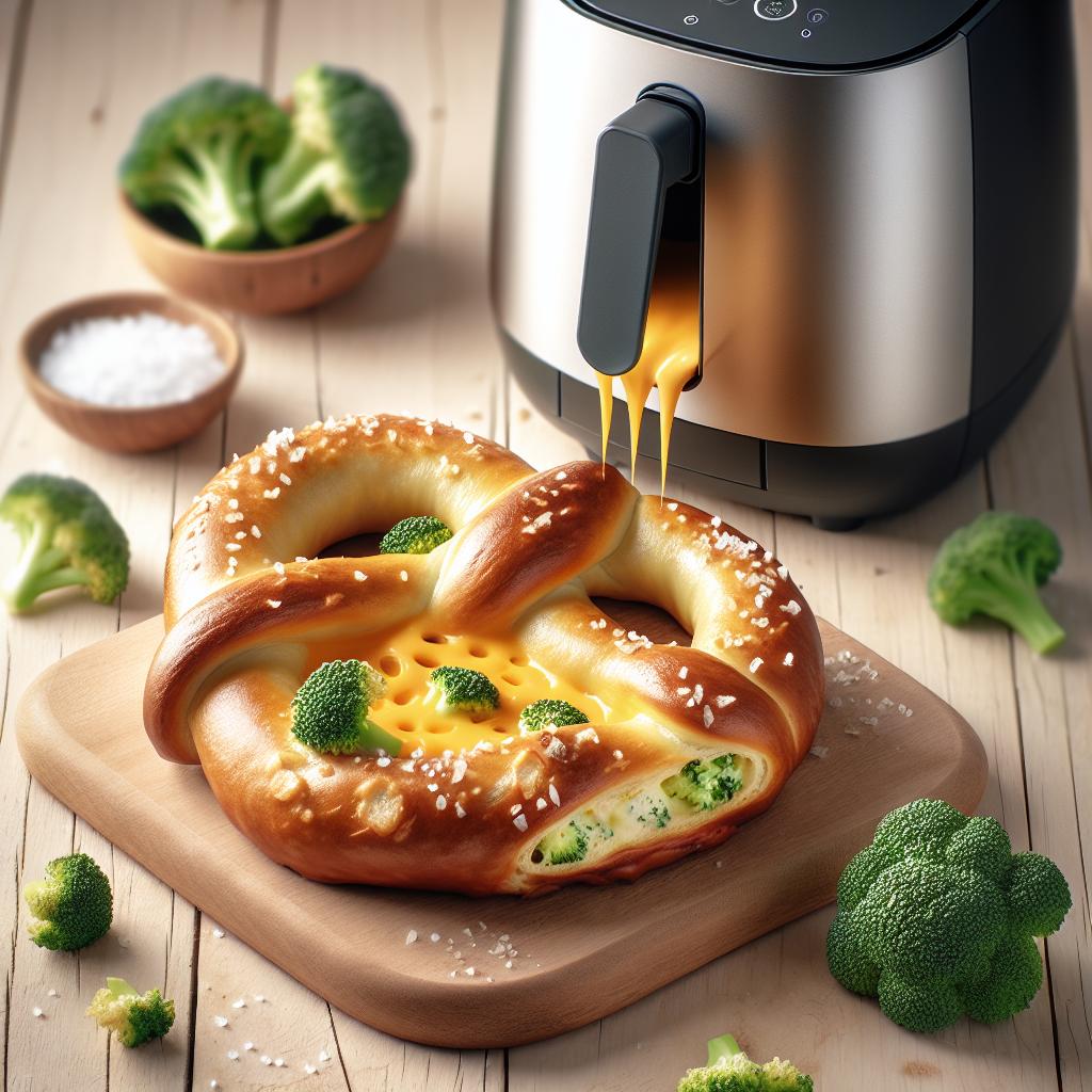Cheddar and Broccoli Stuffed Pretzels