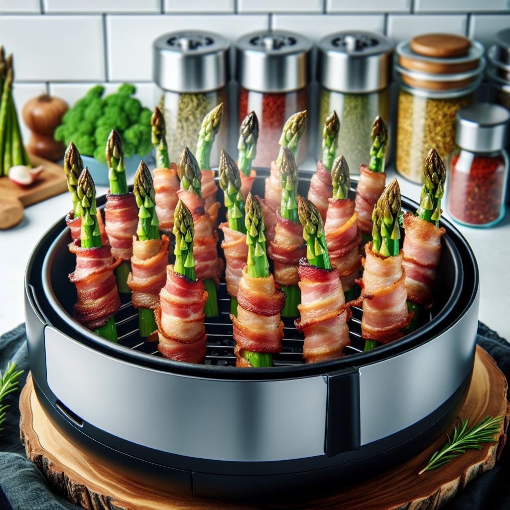 Bacon-wrapped asparagus