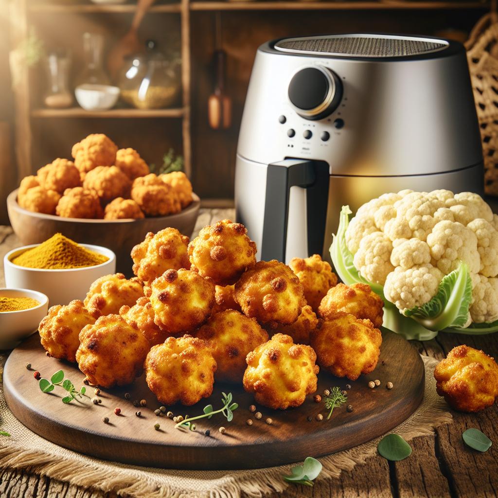 Crispy Curried Cauliflower Puffs