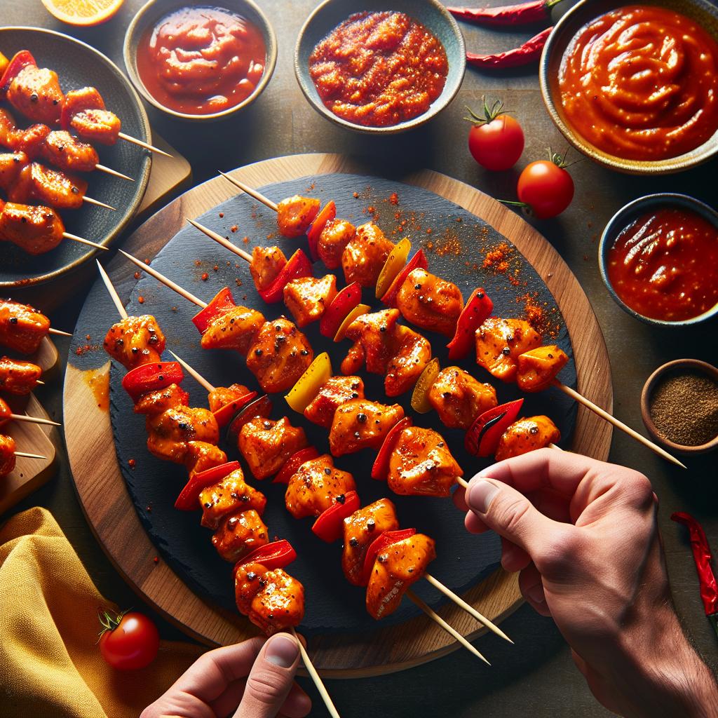 Piri Piri Chicken Skewers