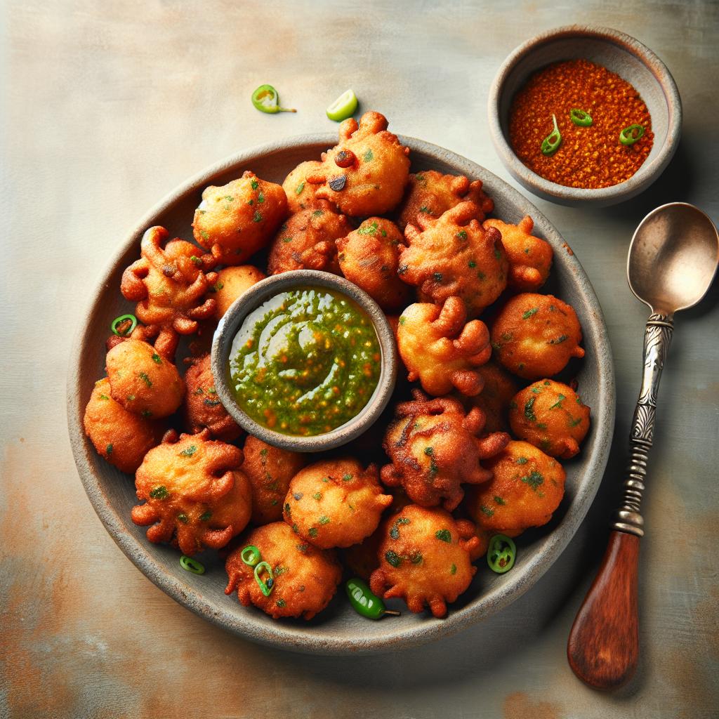 Spicy Mushroom Pakoras