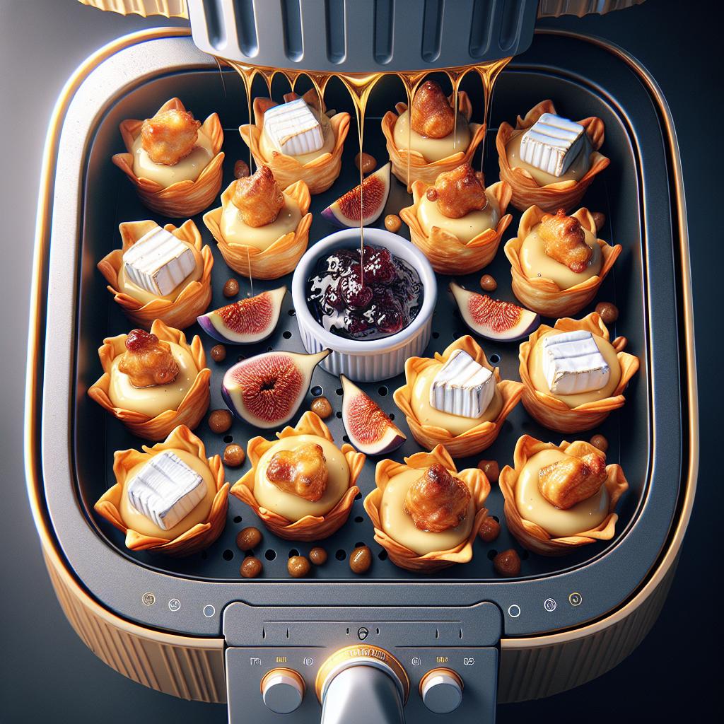 Baked Brie and Fig Jam Phyllo Cups