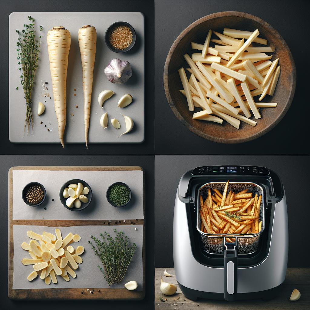 Roasted Garlic and Thyme Parsnip Fries