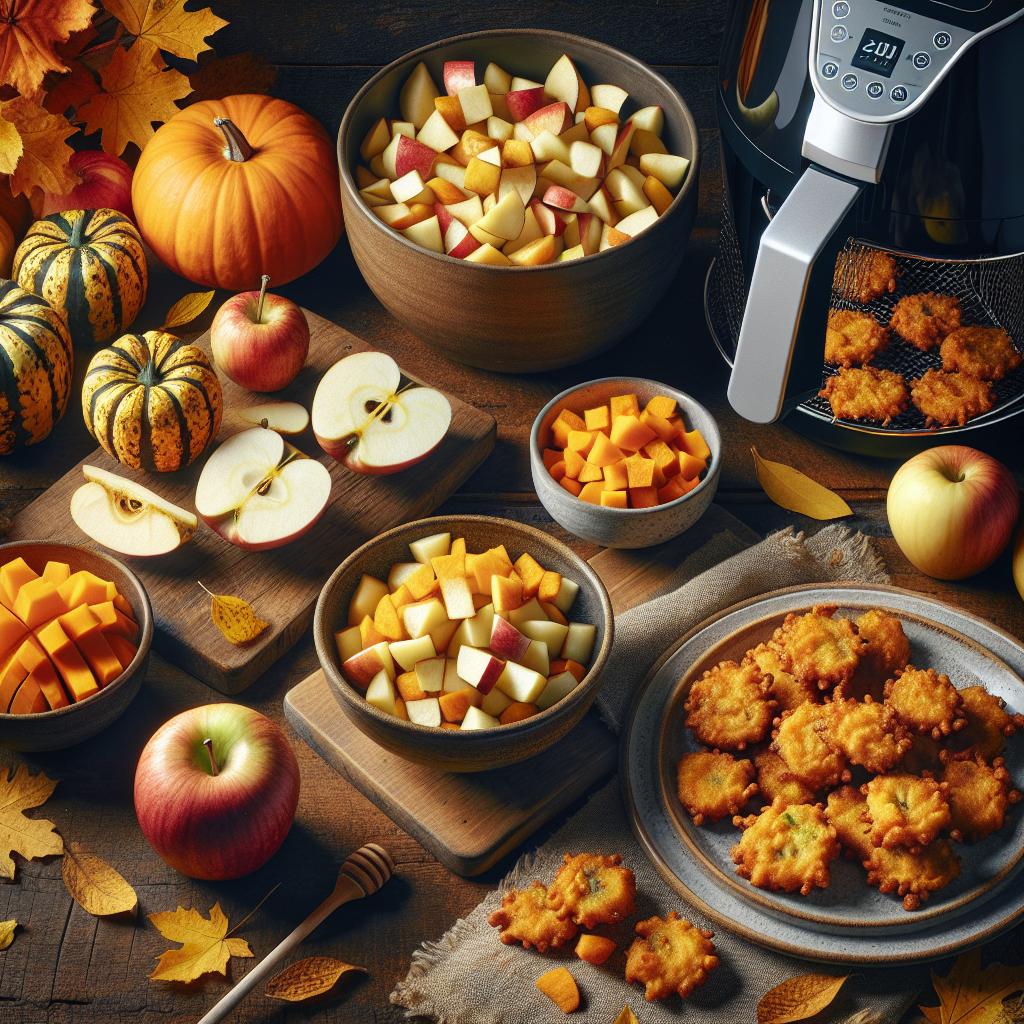 Crispy Apple and Pumpkin Fritters