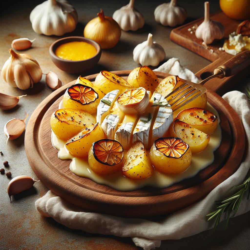 Roasted Garlic Brie Potatoes