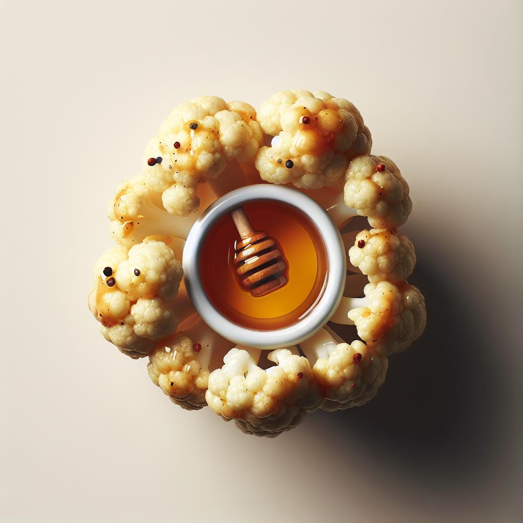 Cauliflower Popcorn with Spiced Honey Glaze