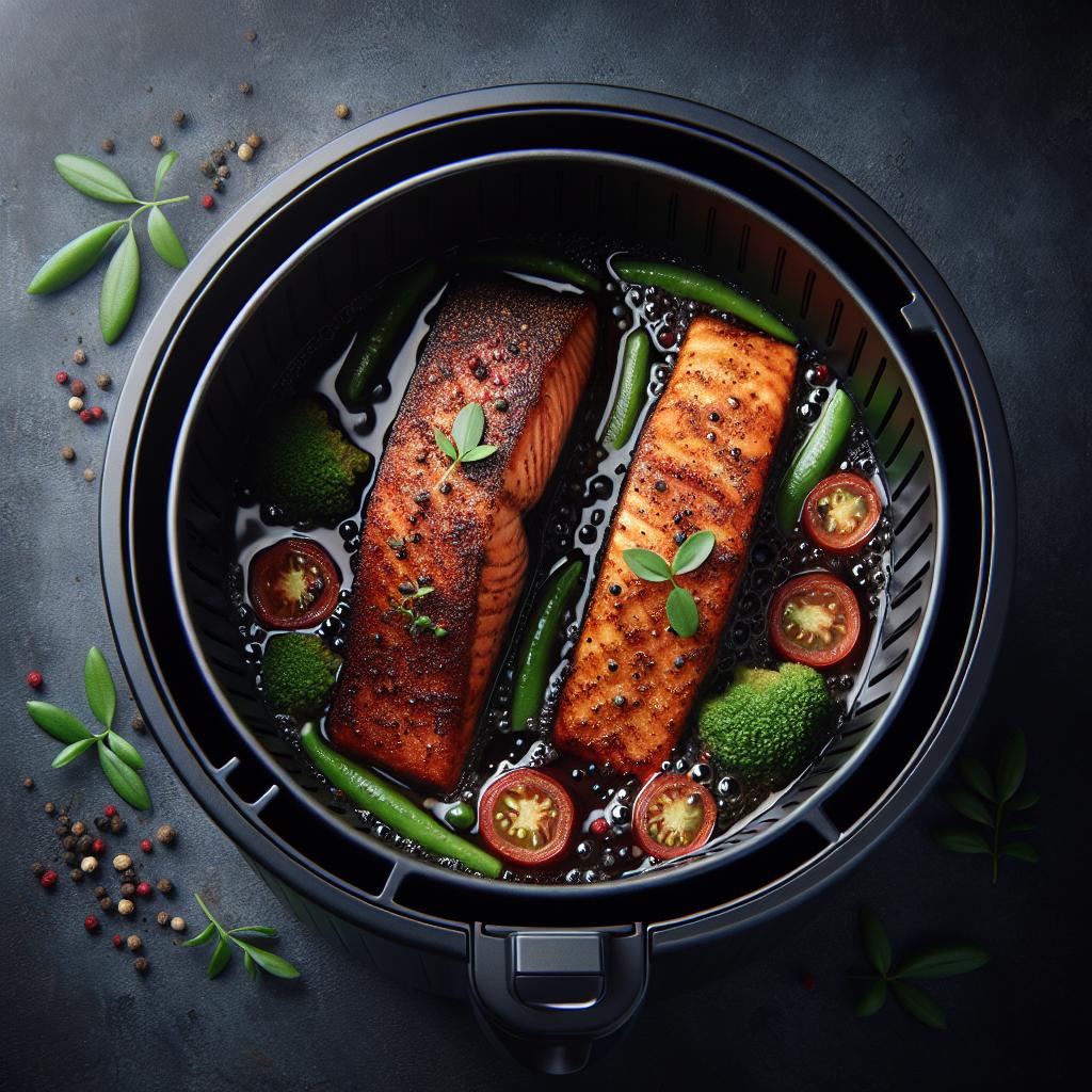 Air Fryer Blackened Cajun Salmon