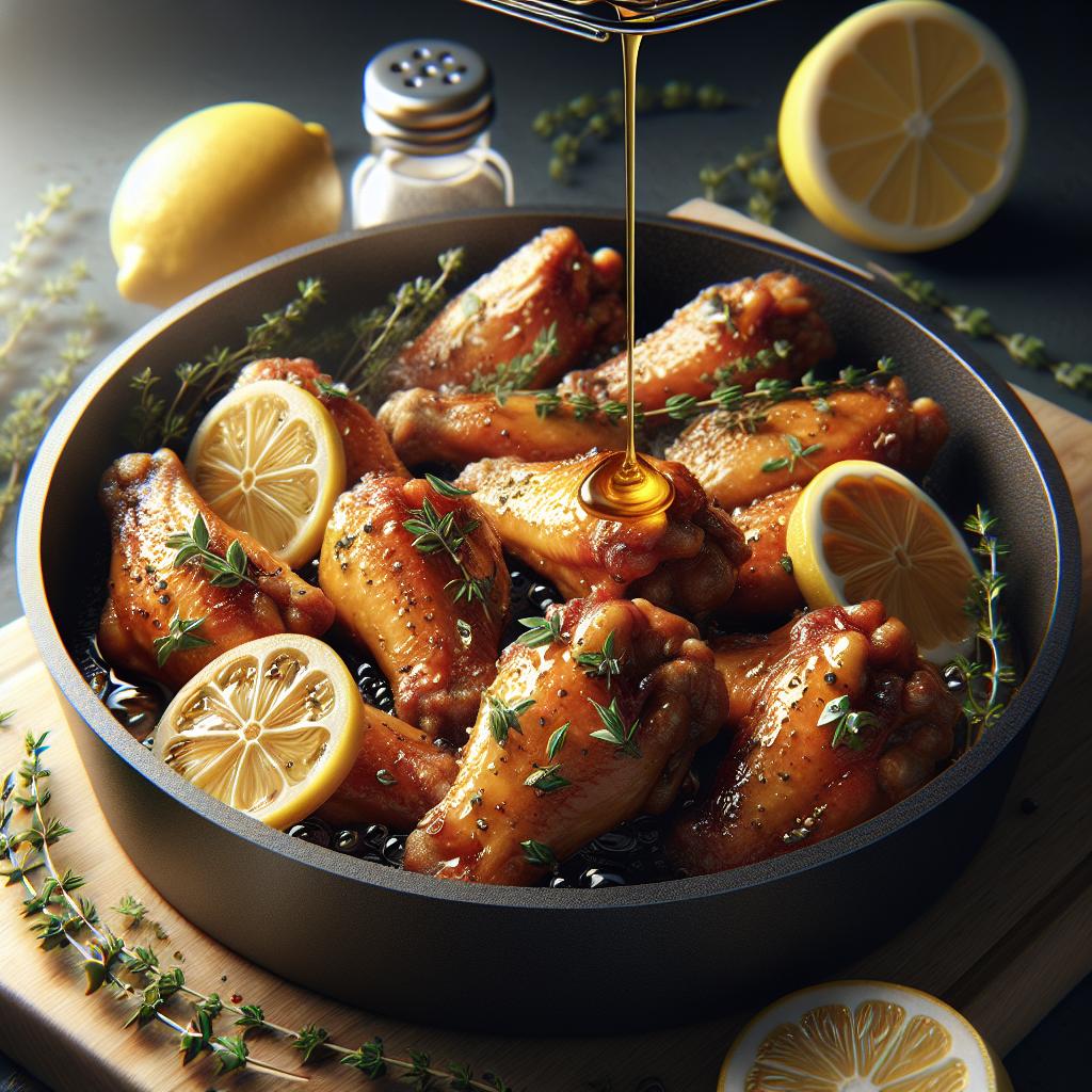 Sticky Lemon and Thyme Chicken Wings