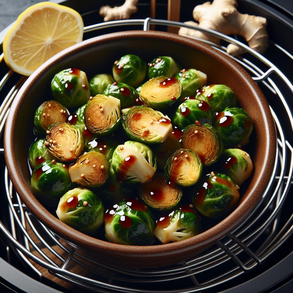 Ginger Soy Glazed Brussels Sprouts